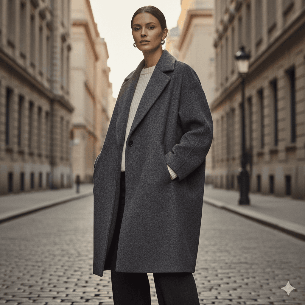 Leather ankle boot in dark brown, side view